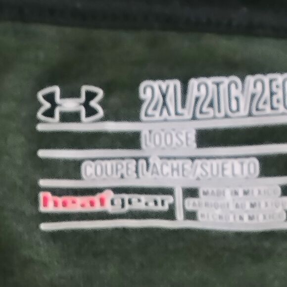Under Armour T Shirt Mens 2XL Black Heatgear Active Work Out Gym - Picture 3 of 9